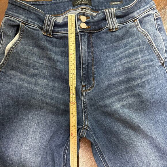 Judy Blue Wide Leg Jeans Medium Wash Boho Casual Minimalist Western Sz 15/32 - Picture 5 of 7